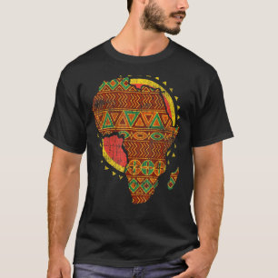 Camiseta Legal África Mapeia Kente Cloth Graphic para Afric