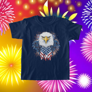 Camiseta legal águia americana Crianças patrióticas
