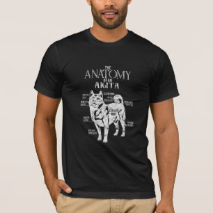 Camiseta Legal Akita Anatomy Clos Oferece Amantes De Cães