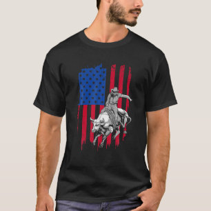 Camiseta Legal americano Rodeo Bull Rider Design Men Bo