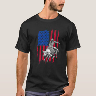 Camiseta Legal americano Rodeo Bull Rider Design Men Bo