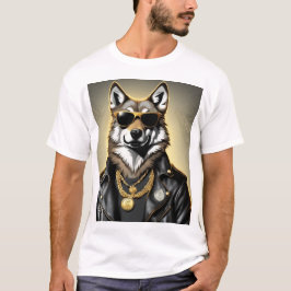 Camiseta Legal Animal Com Óculos De Sol E Jaqueta De Couro