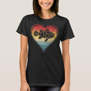 Camiseta Legal aparência Coração Ama Palhaço Do Oceano Silh