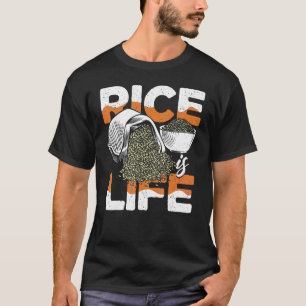 Camiseta Legal Arroz é Homens da Vida Mulheres Japoneses Fi