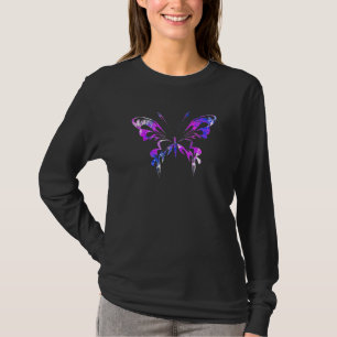 Camiseta Legal Arte de Borboleta Roxa Tribal