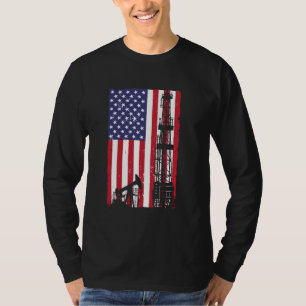 Camiseta Legal Arte De Campo De Petróleo Para Mulheres