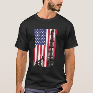 Camiseta Legal Arte De Campo De Petróleo Para Mulheres