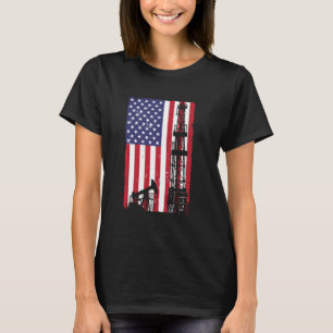 Camiseta Legal Arte De Campo De Petróleo Para Mulheres