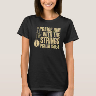 Camiseta Legal Arte Musical Banjo Bluegrass Para Homens Pio