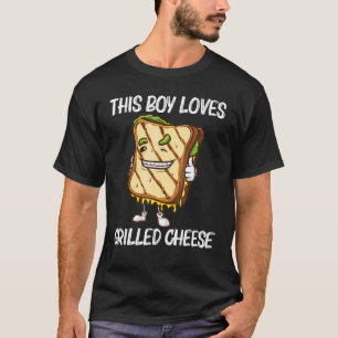 Camiseta Legal Arte Queijo Grelha Para Meninos Sandwich Bre