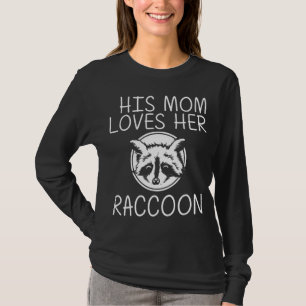 Camiseta Legal Arte Raccoon Para Mamãe Ringtail Panela