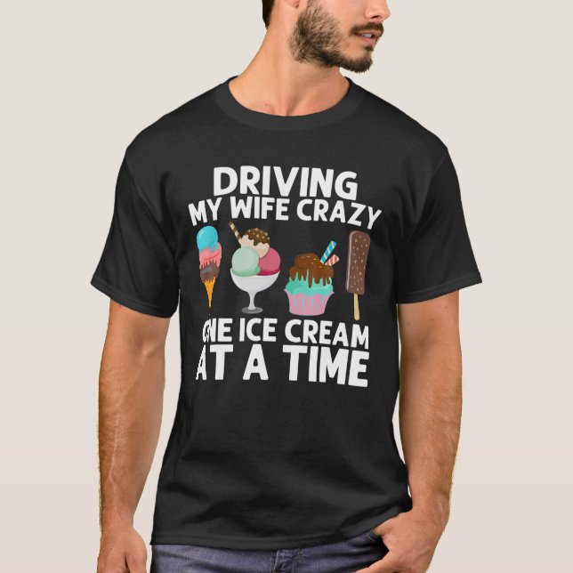 Camiseta Legal Arte Sorvete Para Homens Pai Gelato Cone Con (Frente)