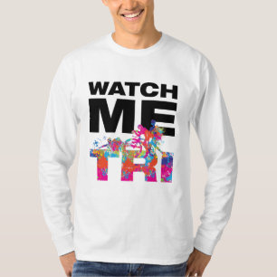 Camiseta Legal Assista-Me Triathlon Race Color Splatters