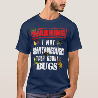 Camiseta Legal Aviso Sobre Insetos Engraçados Rapaz de Inse