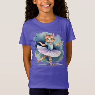 Camiseta Legal Ballerina Dançando Gato Gatinho Diversão Águ