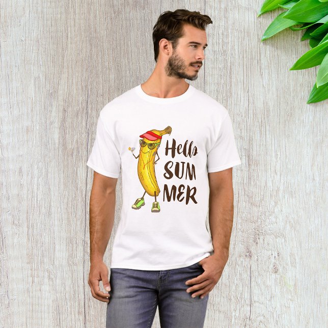Camiseta Legal Banana Hello Summer Funny Fruta tropical (Criador carregado)