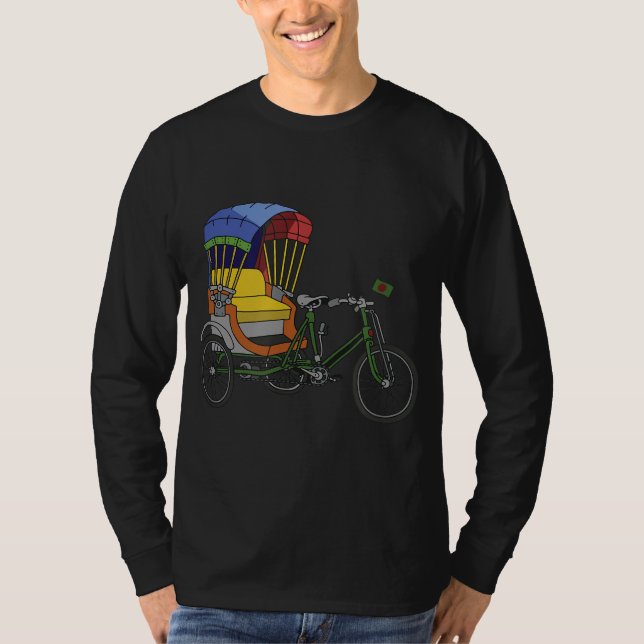 Camiseta Legal bandeira de Rikshaw Bike Trabalho de arte Ba (Frente)