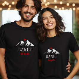 Camiseta Legal Banff Canada Mountain Maple Leaf Dark Color