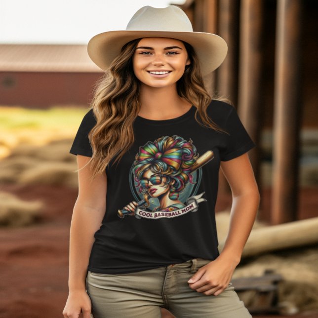 Camiseta Legal baseball Mãe Mulher Que Lança Bat De Basebal (Criador carregado)