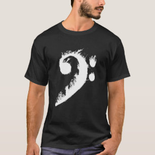 Camiseta Legal Bass Clef Para Homens Mulheres Disparam Símb