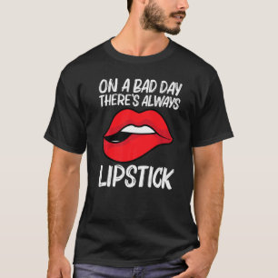 Camiseta Legal Batom Para Homens Maquiagem Cosmética
