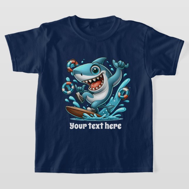 Camiseta Legal Beach adicione texto unisex child shark (Postura )