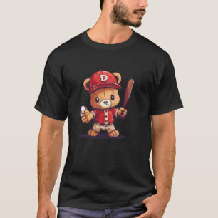 Camiseta Legal Beisebol Esporte Teddy Bear Costume para Men
