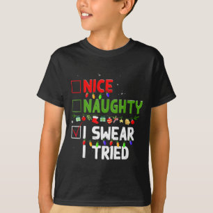 Camiseta Legal Bonito Eu Juro Que Tentei Família Xmas Natal