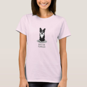 Camiseta Legal Boston Terrier Dog (preto) com óculos de sol