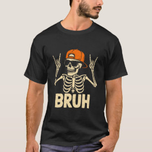 Camiseta Legal Bruh Punk Rock No Esqueleto Rocker Dia das B
