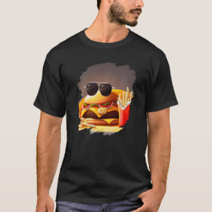 Camiseta Legal Burger Fries Refrigeração Rápida Comida Food