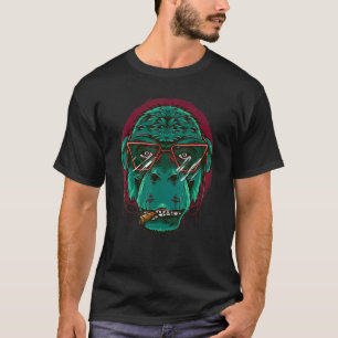 Camiseta Legal Cabeça De Fumante Monkey Gorilla Beast Com G