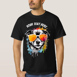 Camiseta Legal Cachorro Bonito com Óculos Solares