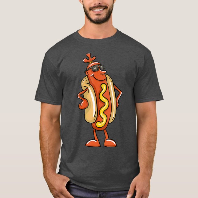 Camiseta Legal cachorro quente dançando presente doado engr (Frente)