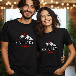 Camiseta Legal Calgary Canada Mountain Maple Leaf Dark