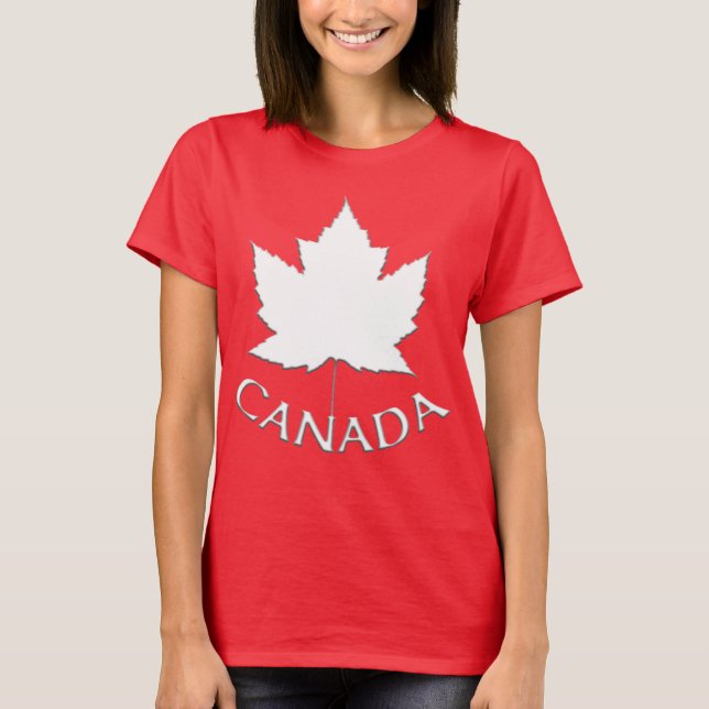 Camiseta Legal Canadá retrô-canadense feminina (Frente)