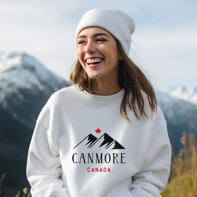 Camiseta Legal Canmore Canada Mountain Maple Leaf (Criador carregado)