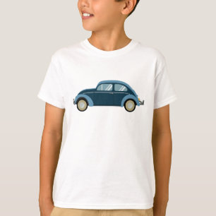 Camiseta legal carro retrô azul com algemas