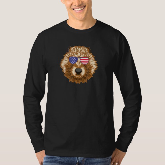 Camiseta Legal castor Vestindo bandeira dos Estados Unidos  (Frente)