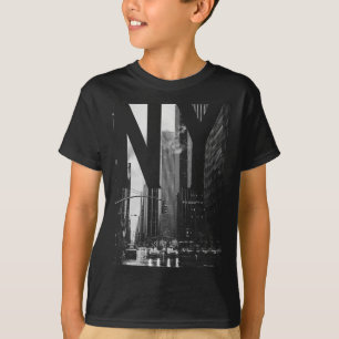 Camiseta Legal Cidade de Nova York Resumo Skyline, Preto & 
