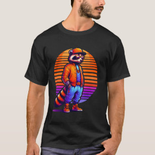 Camiseta Legal Coati Moderna Estilo Urbano Sunset Retro Art