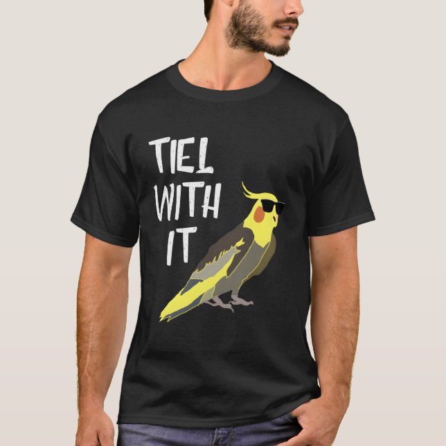 Camiseta Legal Cockatiel Tiel Com Seus Óculos De Sol Engraç (Frente)