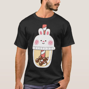 Camiseta Legal Coelho Cachado Kawaii Bolha Tea Bunny Glass 