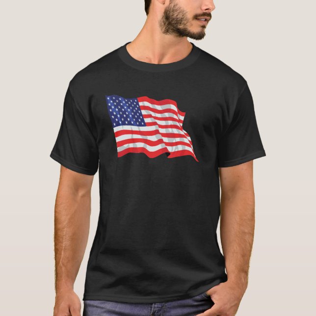 Camiseta legal com a bandeira design-americana do  (Frente)