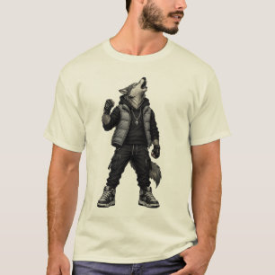 Camiseta Legal com Gráfico de Lobo Streetwear Ur