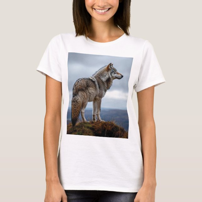 Camiseta legal com lobo design do autor (Frente)