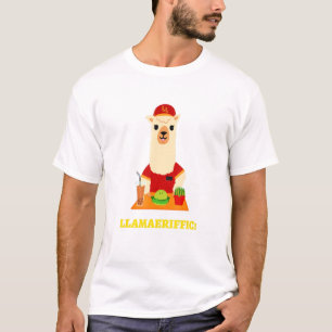 Camiseta Legal Comida Llama Com Memória De Chapéu Para Fest