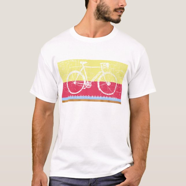 Camiseta legal cor de creme inspirada em bicicleta (Frente)