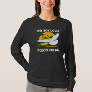 Camiseta Legal Corrida De Pombo Para Meninos Homing Pigeon