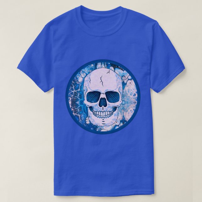 Camiseta Legal crânio azul (Frente do Design)
